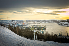 Мурманск — зимний пейзаж Кольского полуострова